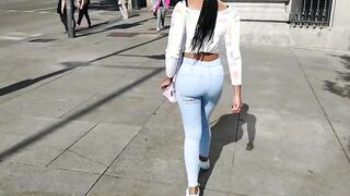 Bertha un the city. Sexy ebony turist sucking and fucking