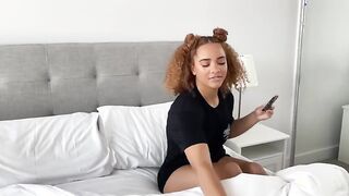 Naughty Girlfriend Kaia Kamilla caught masturbating then Fucks pornstar Mr Iconic Booty ebony