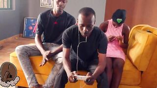 Fucking A Very Big Black Cock Behind My Gamer Stepbrother’s Back